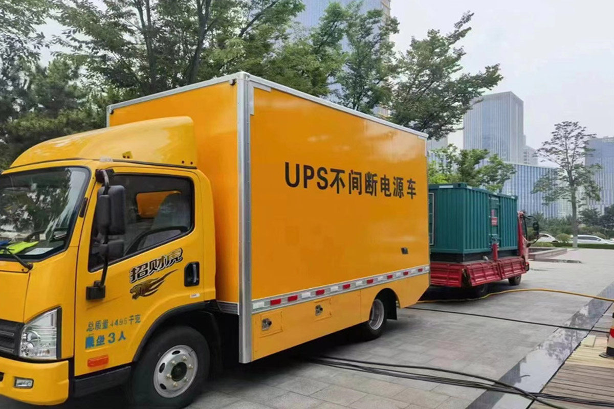 夷陵发电机租赁施工现场