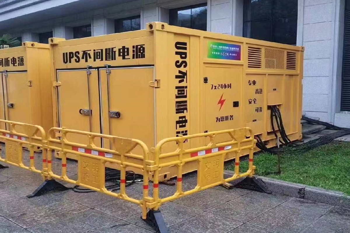 夷陵发电机租赁施工现场
