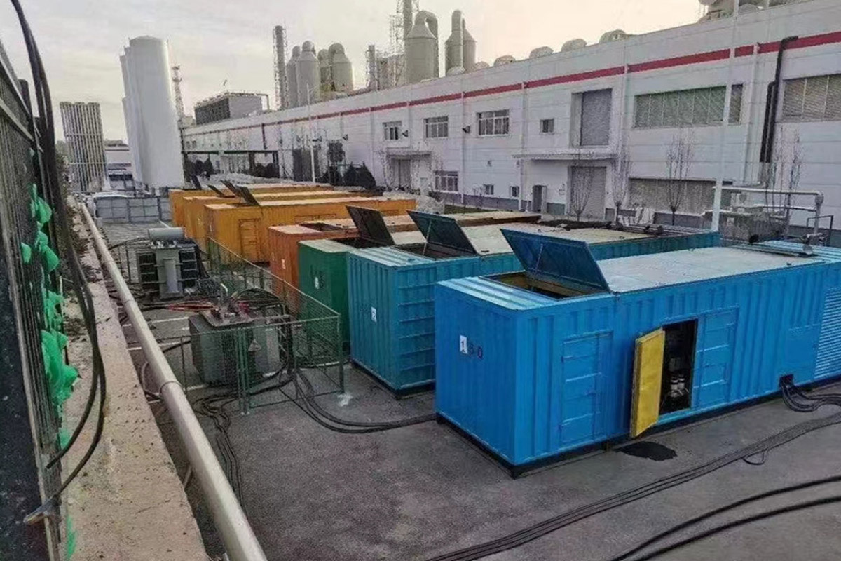 夷陵发电机租赁施工现场