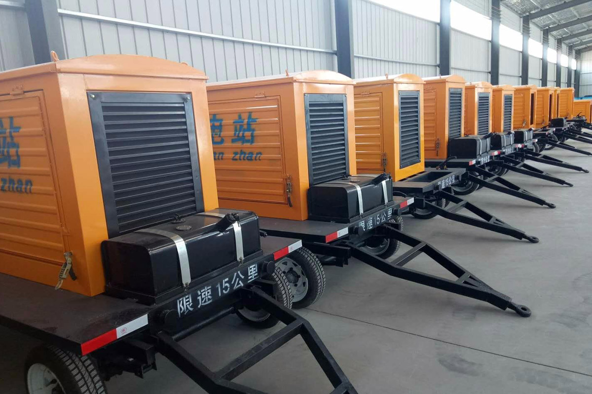 夷陵发电机租赁施工现场